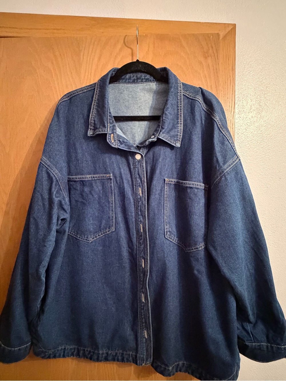 Denim Overshirt Jacket - Dark Blue